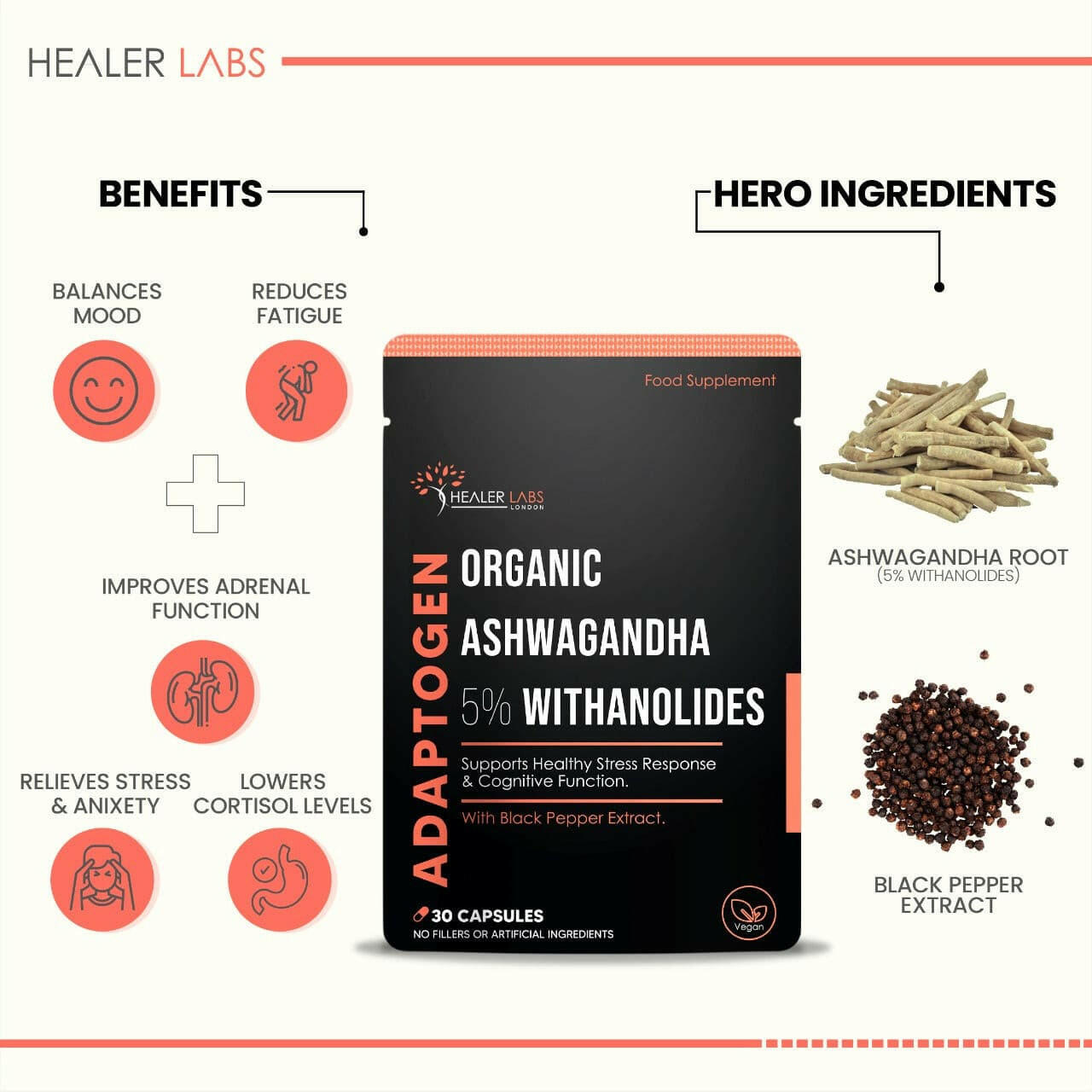 Organic Ashwagandha 5% Withanolides.